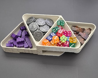 TwistBit (couleur kaki) - Solution de rangement à ouverture par rotation pour organiser les petites pièces des jeux de société