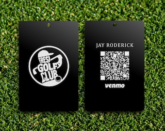 Custom Golf Bag Tag: Venmo QR Code, Personalized Logo