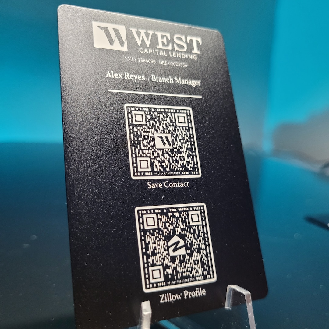 Thick Metal Business Card Custom QR Code Cards Quick Transfer Link ...