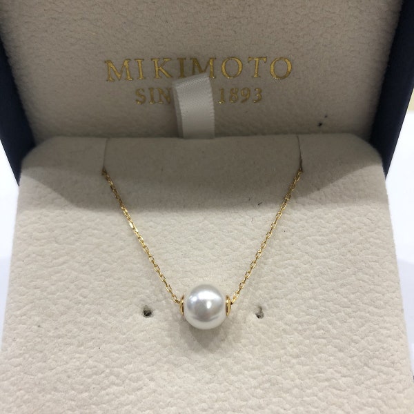 Gift for her Mikimoto Pearl Necklace-Gold Jewelry Necklace