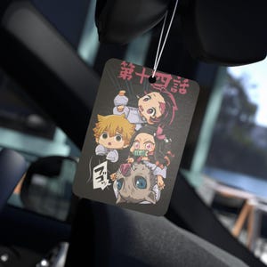 Anime-Inspired Car Air Freshener - Cute Chibi Characters, Auto Aroma Diffuser, Car Decor, Gift for Fans