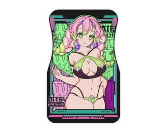 Anime Car Mats -  Front Mats for Auto Decor, Unique Gift for Anime Lovers, Cosplay Car Accessories, Custom Vehicle Styling
