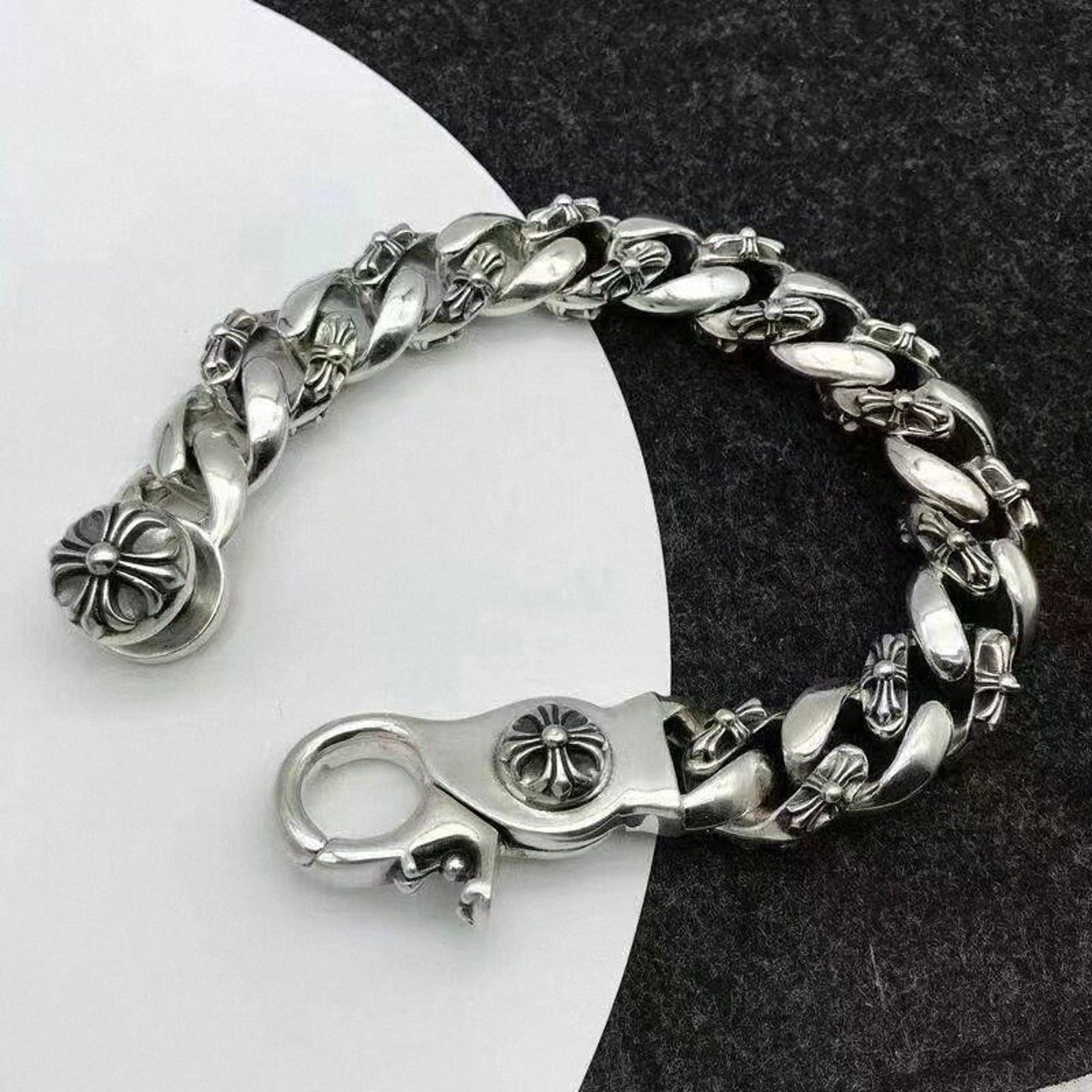 Where To Buy Real Chrome Hearts Chrome Hearts Bracelet Chrome Hearts Style Design Chrome - Etsy