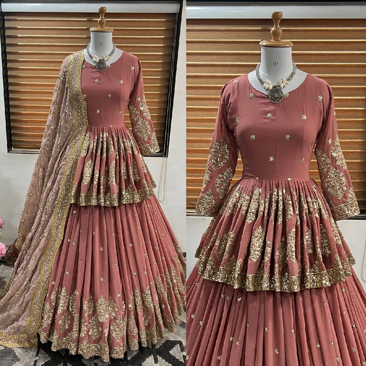 Lehenga Kurti Design Ideas || Kurti Lehenga Design | Long kurti with Gagra,  Kurti With Skirts 20… | Dress design patterns, Bridal blouse designs, Kurti  neck designs