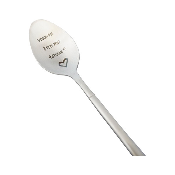 Spoon Do you want to be my witness, Original Personalized Gift Idea to make your witness request for your wedding, Announcement evjf