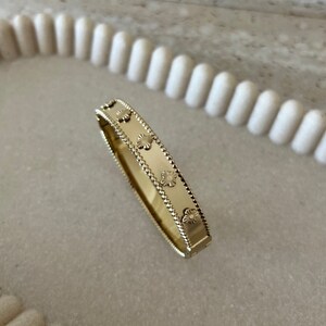 Bracelet jonc de luxe en or, acier inoxydable plaqué or 18 carats, bracelet jonc en or, bracelet manchette ouvert, bijoux tendance