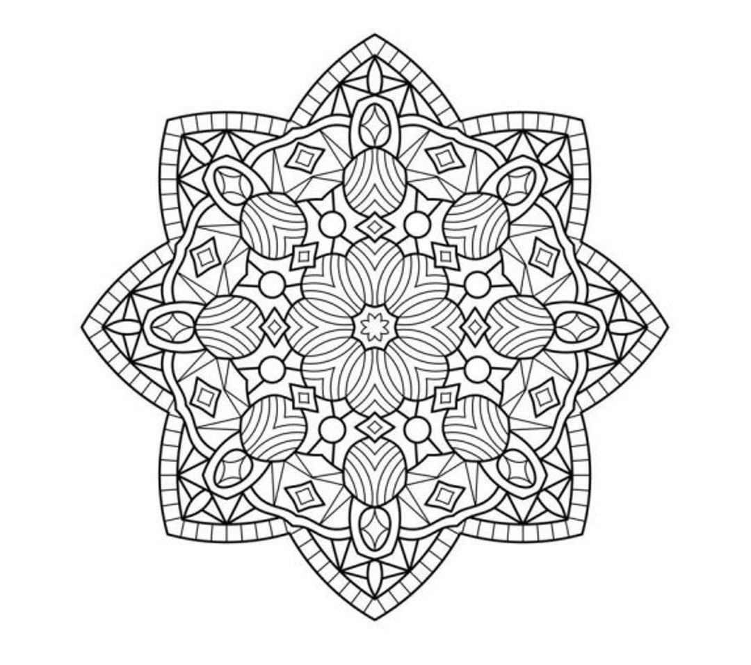 60 Pictures MANDALA Patterns [PDF] - Printable Coloring Book for Kids ...