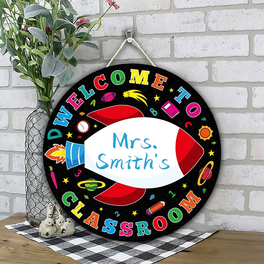 Custom Teacher Door Sign Classroom Door Decor Welcome - Etsy.de