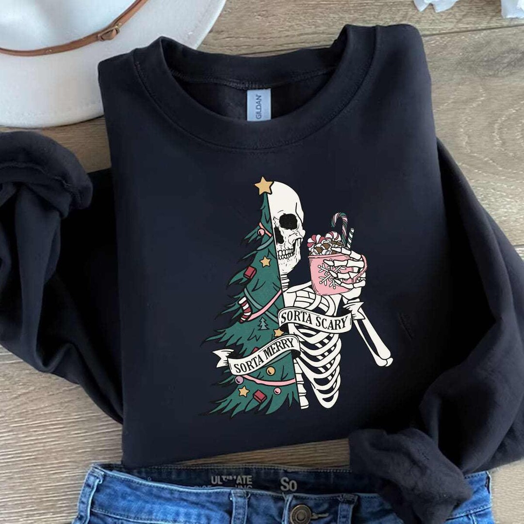 Sorta Scary Sorta Merry Sweatshirt Sorta Merry Christmas - Etsy