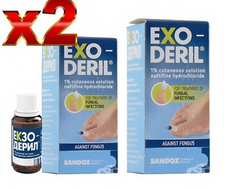 2 Packs Exoderil Solution for Foot Fungal Infections 10ml Nail Treatment Fungus Against Bacteria