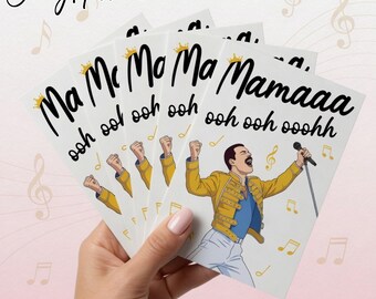 Mamma Ooh Ooh-kort, roligt mammakort, mors dag-kort, musikälskare-present, sjungande mammakort, roligt mors dag-kort