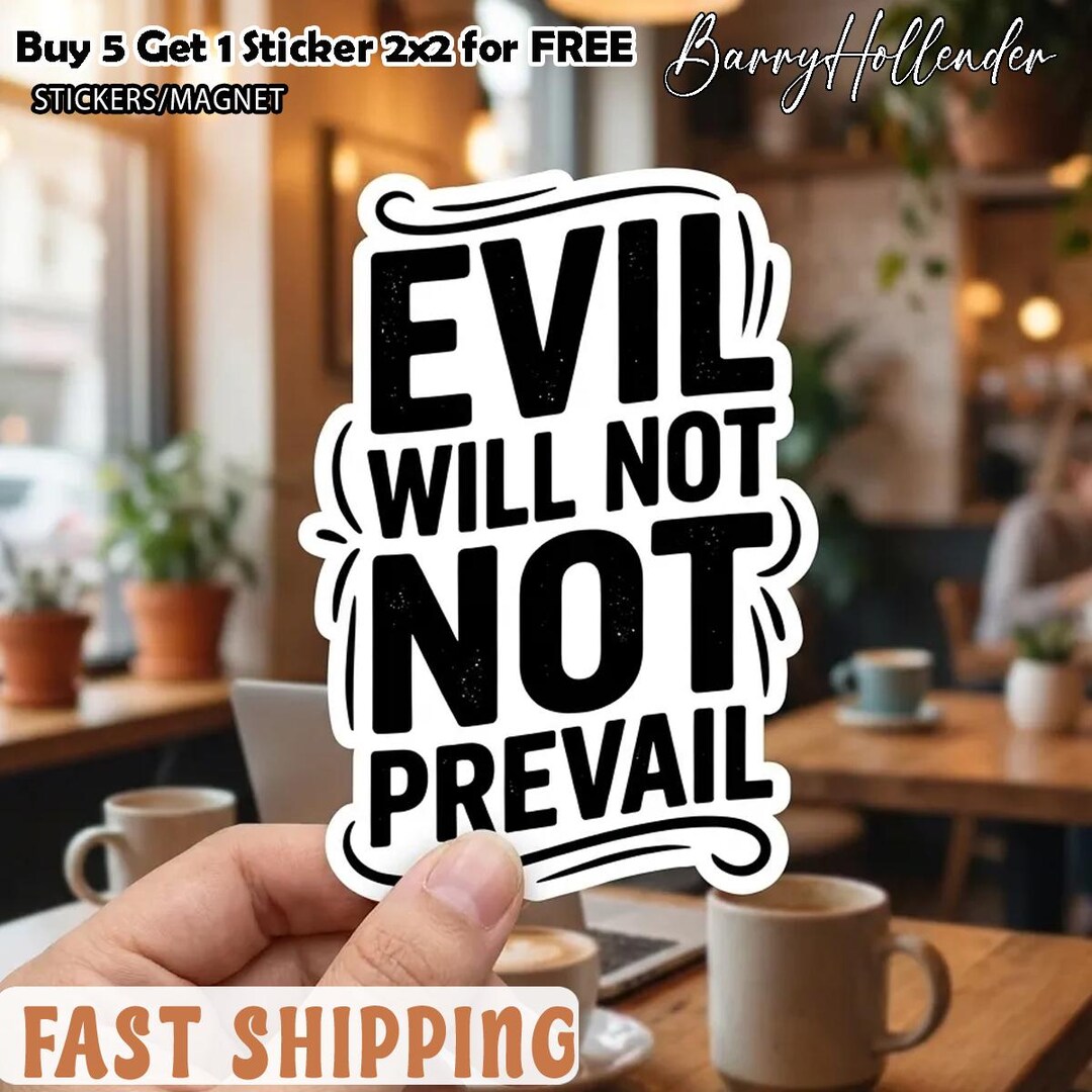 Evil Will Not Prevail Sticker, Pope Leo XIV Quote Vinyl Decal ...
