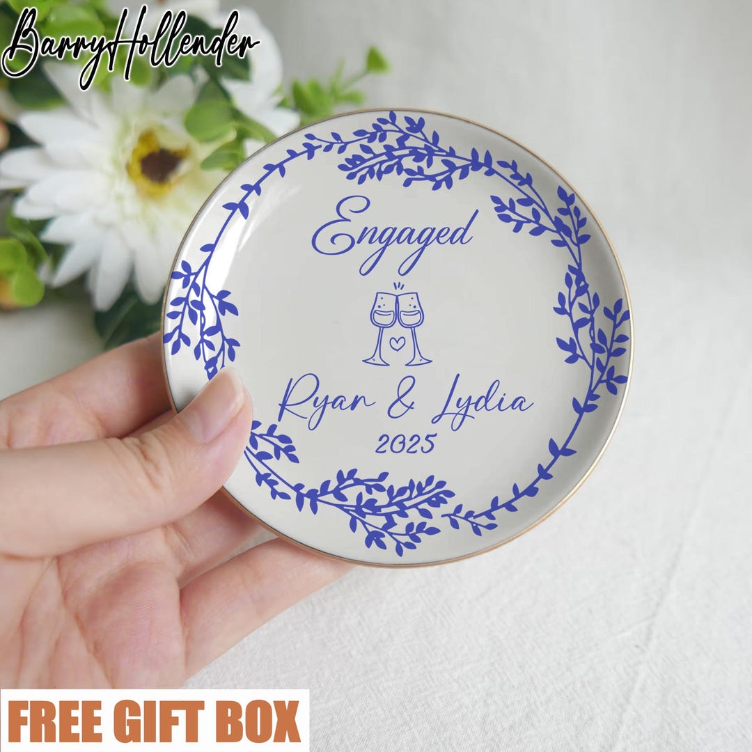 Personalized Engagement Ring Dish, Engagement Gifts for Couples ...