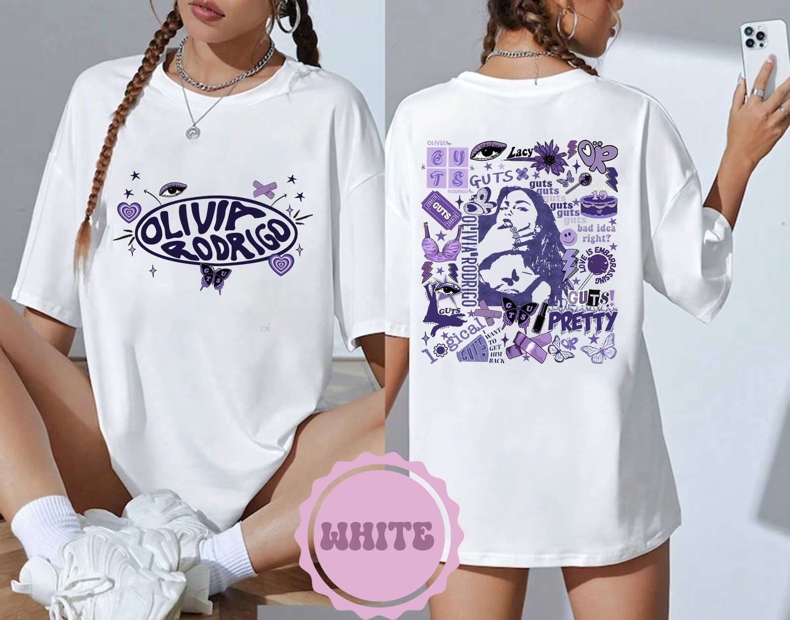 Discover Olivia Rodrigo Guts Shirt, Olivia Rodrigo Guts Merch, Guts Tour 2024 Shirt, Olivia Rodrigo Concert Shirt, Olivia Rodrigo Fan Shirt, Guts Tee