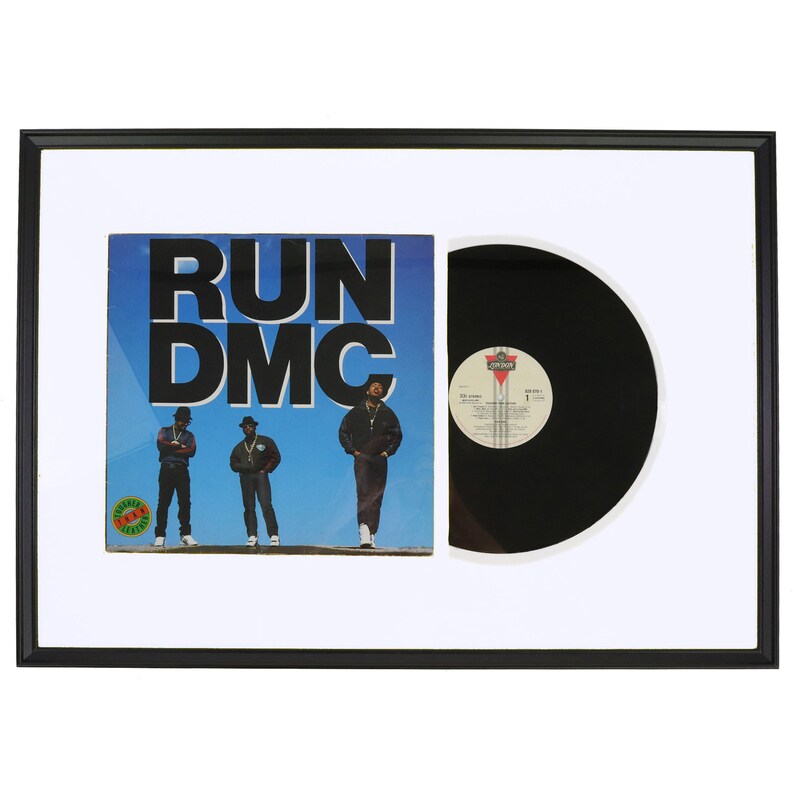 RUN DMC Tougher Than Leather Framed Vinyl Record White