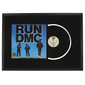RUN DMC Tougher Than Leather Framed Vinyl Record Black