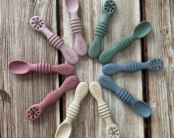 Silicone Baby Training Spoon Set, Weaning Essentials