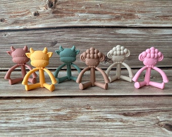 Silicone Sheep Teether, Cow Teether, Baby Teething Toy