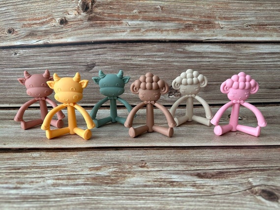Silicone Sheep Teether, Cow Teether, Baby Teething Toy