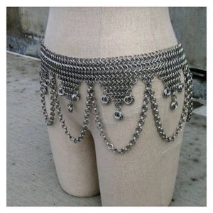 Medieval Chainmail Butted Antique Belly Dance Belt SCA LARP Women/Girls Wear Aluminum 16Gauge Jump Ring Gothic Reenactment Christmas Jewelry