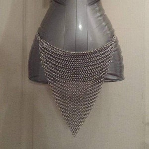 Metal Viking Skirt Front Or Back, Chainmaille Handmade Medieval Cosplay Armour, SCA Larp Costume, Mother's day Reenactment Gift, Ren Faire