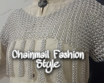 Handmade Aluminum Chainmail Shrug, Cropped Pullover, Cosplay Costume