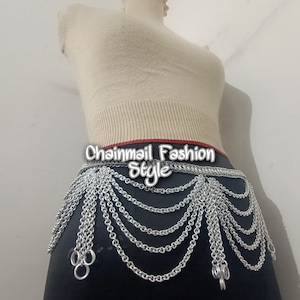 Metalen Viking riem, Chainmaille handgemaakte middeleeuwse cosplay pantser, SCA Larp kostuum, Moederdag re-enactment cadeau, Ren Faire korset riem,