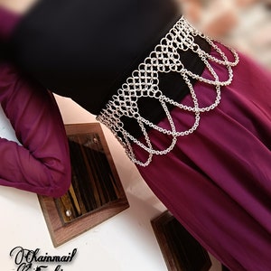 Handgemaakte kettingriem, kettinglagen lichaamssieraden, muziekfestival, maliënkolderriem, hoge taille buikdansriem, vintage gothic renfaire