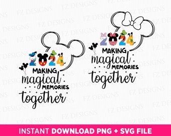 Arquivos SVG para férias em família em 2024, viagem para criar memórias mágicas, arquivos PNG (download digital)