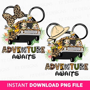 Adventure Awaits Png, Bundle Family Trip, Animal Kingdom Png, Family Safari Tour Png, Vacay Mode, Png Files For Sublimation