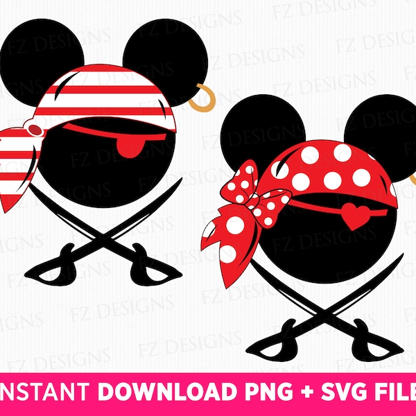 Bundle Pirates 2023 svg, Familienurlaub svg, Paar Reise svg, magisches Königreich svg, Maus und Freund Piraten, Vacay Mode 2023 svg