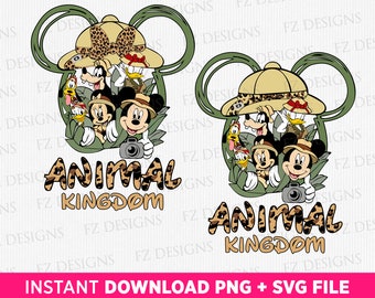 Animal Kindom Bundle Svg, Family Safari Tour Svg, Leopard Mouse Head Svg, Safari Trip Svg, Animal Kindom Svg, Png Files For Sublimation