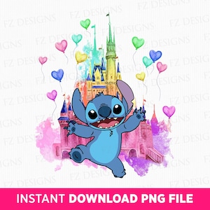 Cute Character Png, Watercolor Magical Kingdom Png, Color Balloons Png, Family Trip Png, 2025 Family Vacation Png, Png File For Sublimation