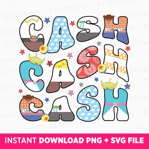 Toy Friends Cash Svg, Family Trip Svg, Birthday Cash Svg, Funny Letters Cash Svg, Family Vacation Svg, Vacay Mode, Png Svg Files