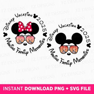 Family Vacation 2025 Svg, Making Family Memories Svg, Mouse Couple Svg, Couple Trip Svg, Magical Kingdom Svg, Svg Png Files For Sublimation