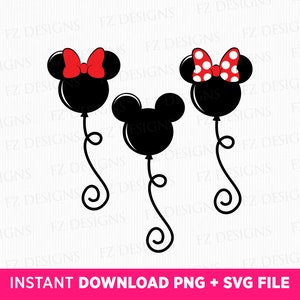 Ballonnen Svg, familievakantie Svg, familie-uitje Svg, Magical Kingdom, muis ballonnen Svg, Vacay-modus, Svg Png-bestanden om af te drukken