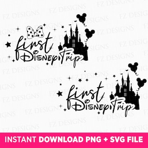 Bundle First Trip Svg, Family Vacation Svg, Magical Kingdom Svg, Stars and Balloons Svg, Vacay Mode, Svg Files For Cricut Cut, Png Svg Files