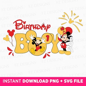 Mouse Birthday Boy Svg, First Birthday Svg, Family Birthday Svg, Funny Cartoon Character Svg, Magical Kingdom, Png Svg Files For Sublimation