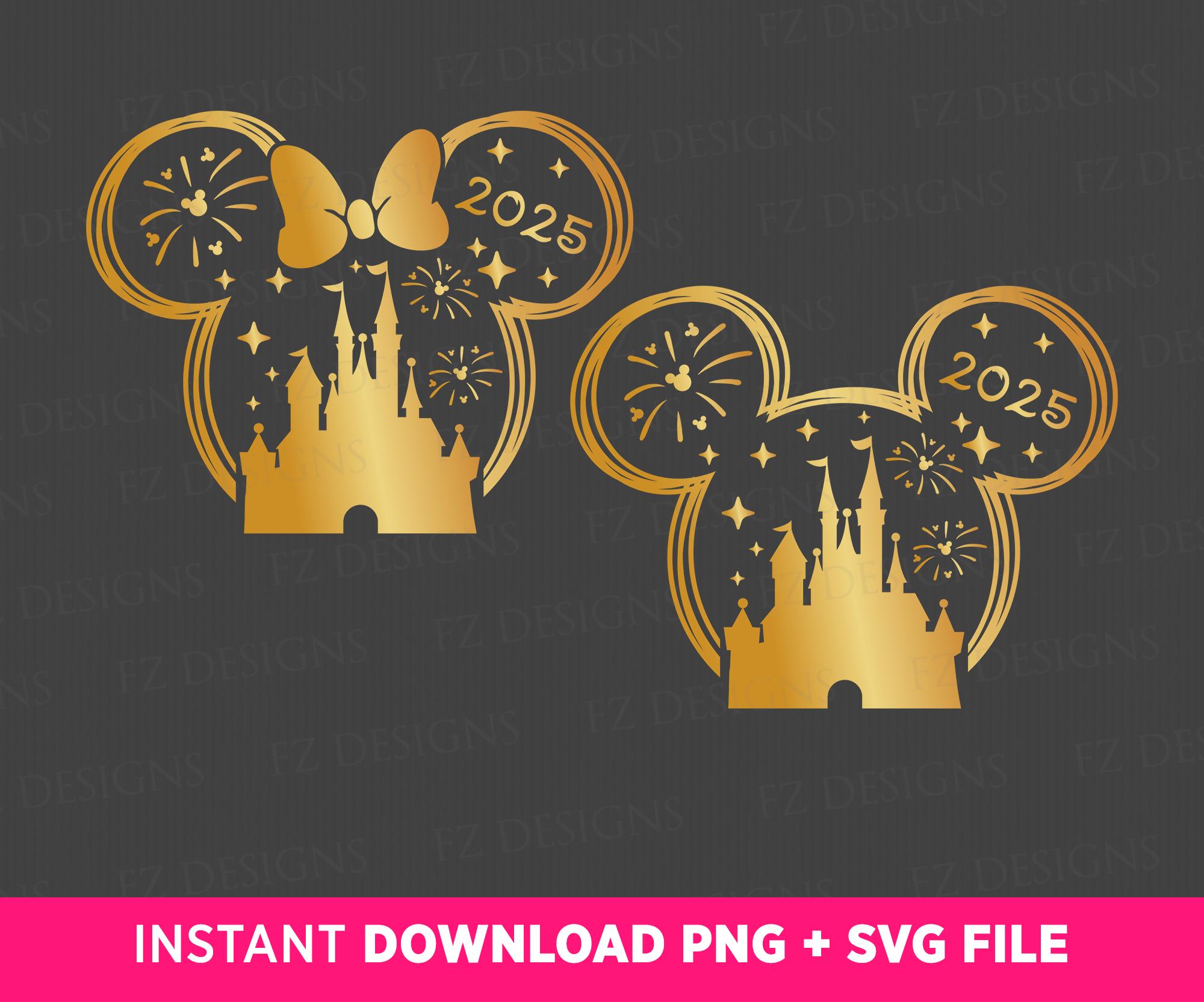 2025 Family Trip Svg, Magical Kingdom Svg, Family Vacation Svg, Mouse Ear and Bow Svg, Stars Svg, Png Svg Files For Print, Instant Download