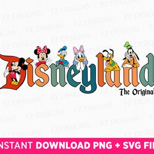 Mouse and Friends Together Svg, Family Vacation Svg, Retro Mouse and Friends, Magical Kingdom Svg, Png File For Sublimation