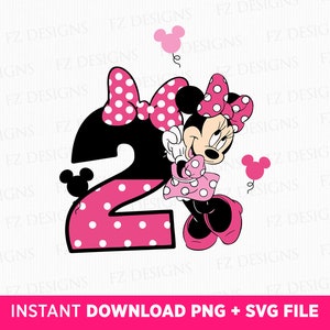Niedliche Maus Geburtstag svg, Geburtstagskind svg, Geburtstag 2 Jahre altes svg, alles Gute zum Geburtstag svg, Png-Svg-Dateien, sofortiger Download
