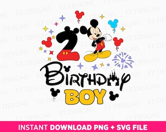 SVG de ratón para el segundo cumpleaños, Reino Mágico, Globos (archivos PNG y SVG)