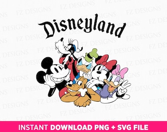 Retro Mouse and Friends SVG, Family Vacation Design (Instant Download)