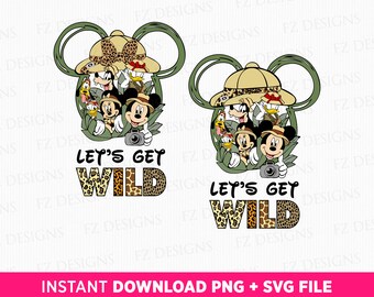 Animal Kingdom SVG Bundle, Safari Trip, Mouse and Friends (PNG Files)