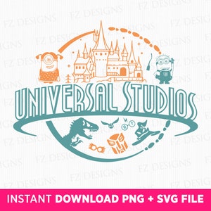 Universal Studios Svg, Magical Kingdom Svg, Family Vacation Svg, Family Trip Svg, Cute Characters Svg, Vacay Mode, Png Svg Files For Print