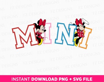 Cute Mouse Svg, Girls Trip Svg, Mini Letter Svg, Family Vacation Svg, Family Trip Svg, Png Svg Files For Sublimation, Instant Download