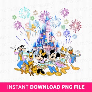 Mouse and Friends Png, Family Trip Png, Watercolor Magical Kingdom Png, Family Vacation Png, Vacay Mode, Png File For Sublimation