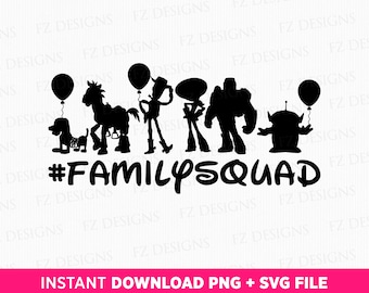 Toy Friends Family Squad SVG PNG, Family Trip Vacation (Digital Download)