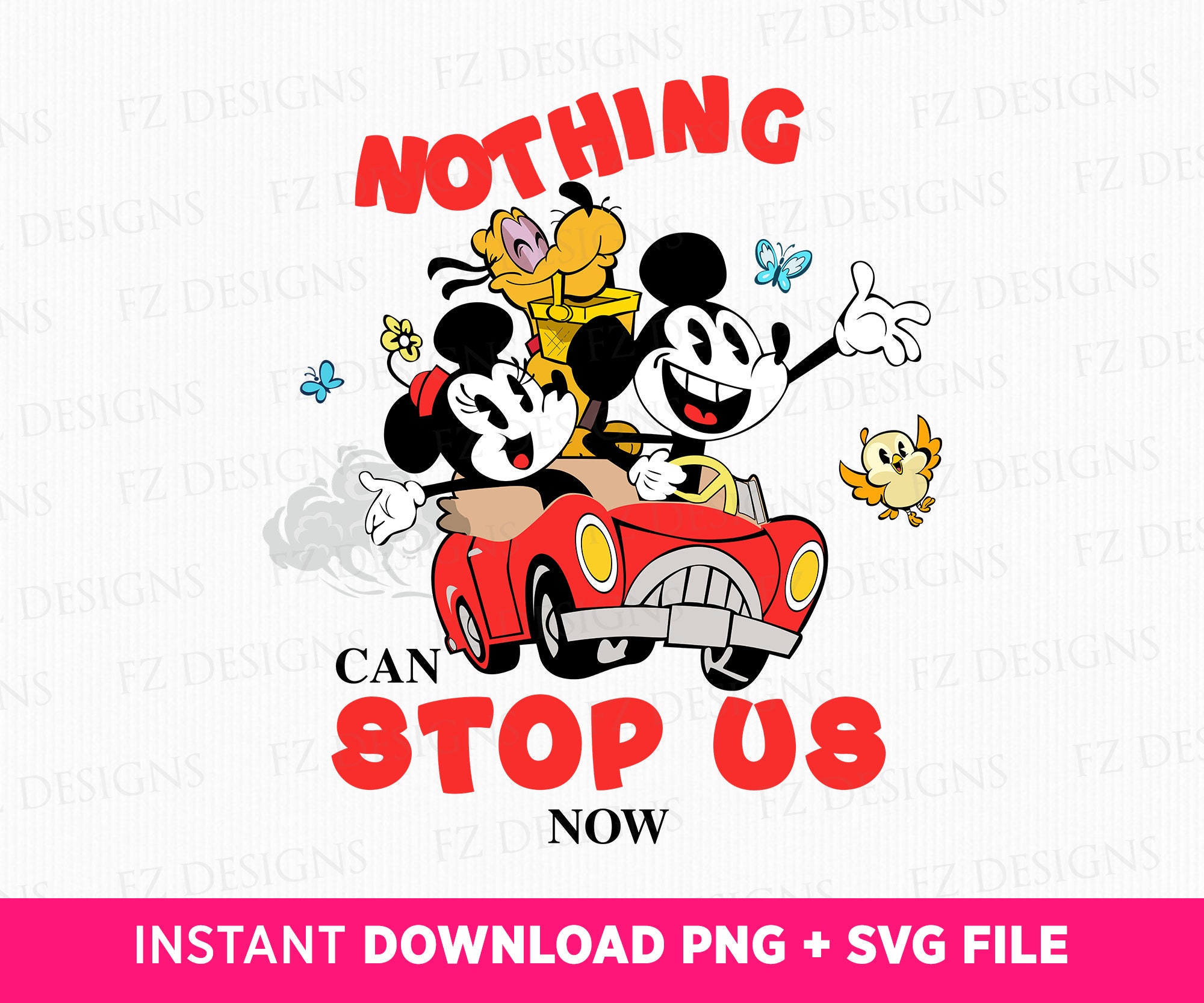 Nothing Can Stop Us Svg Retro Mouse and Friends Svg Couple Etsy