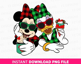 Christmas Mouse and Friend PNG, Holiday Snacks (PNG File)